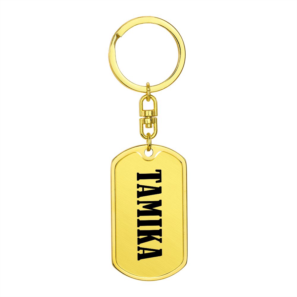 Tamika v01 - Luxury Dog Tag Keychain