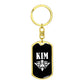 Kim v03a - Luxury Dog Tag Keychain
