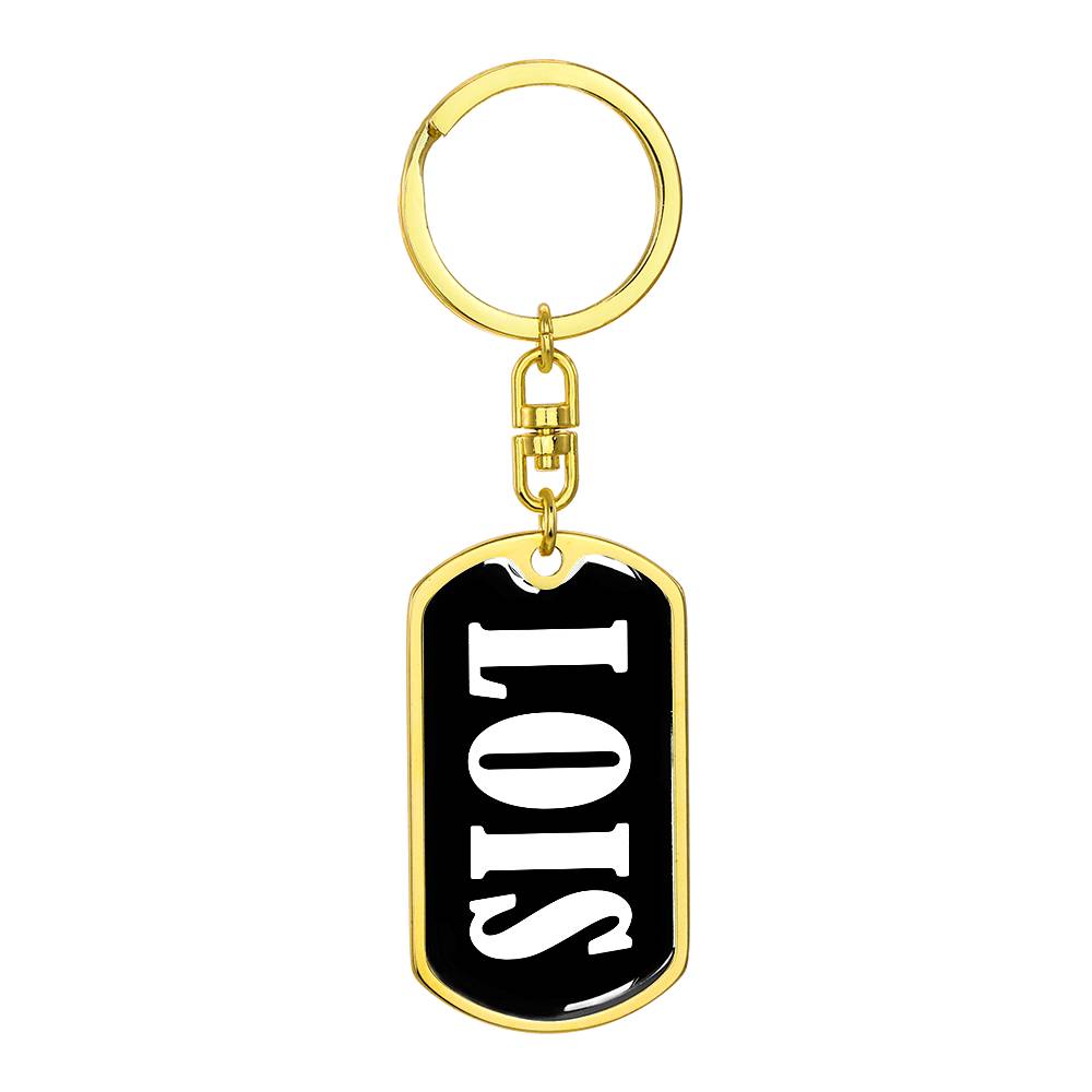 Lois v01w - Luxury Dog Tag Keychain