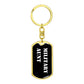 Military Aunt v3 - Luxury Dog Tag Keychain