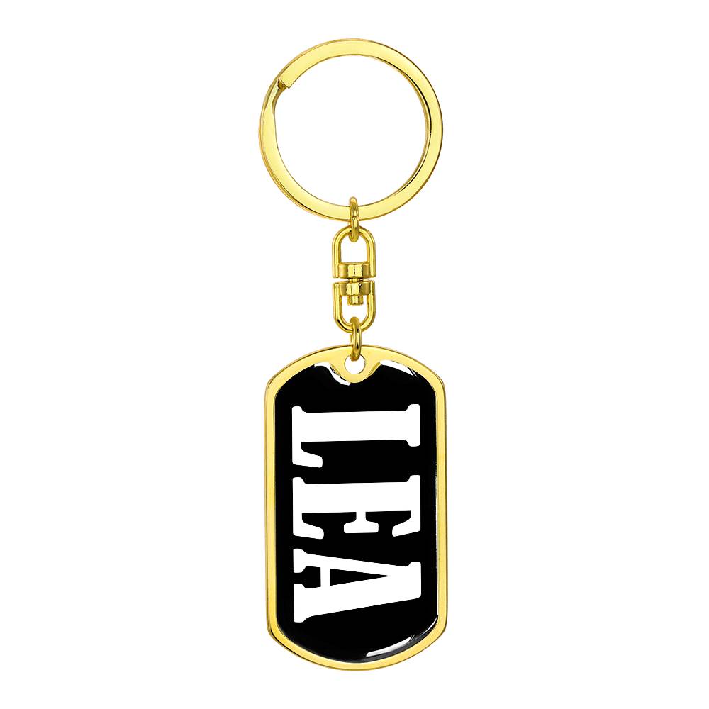 Lea v03 - Luxury Dog Tag Keychain