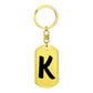 Initial K v1b - Luxury Dog Tag Keychain
