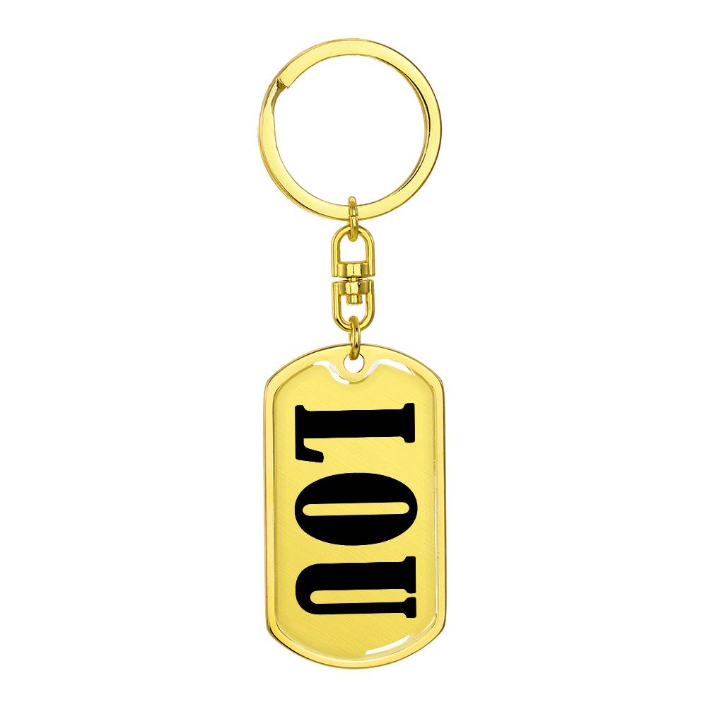Lou v01 - Luxury Dog Tag Keychain