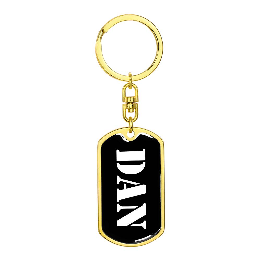 Dan v2 - Luxury Dog Tag Keychain