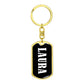Laura v01w - Luxury Dog Tag Keychain