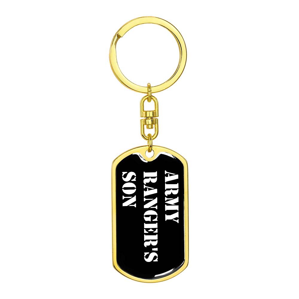 Army Ranger's Son v3 - Luxury Dog Tag Keychain