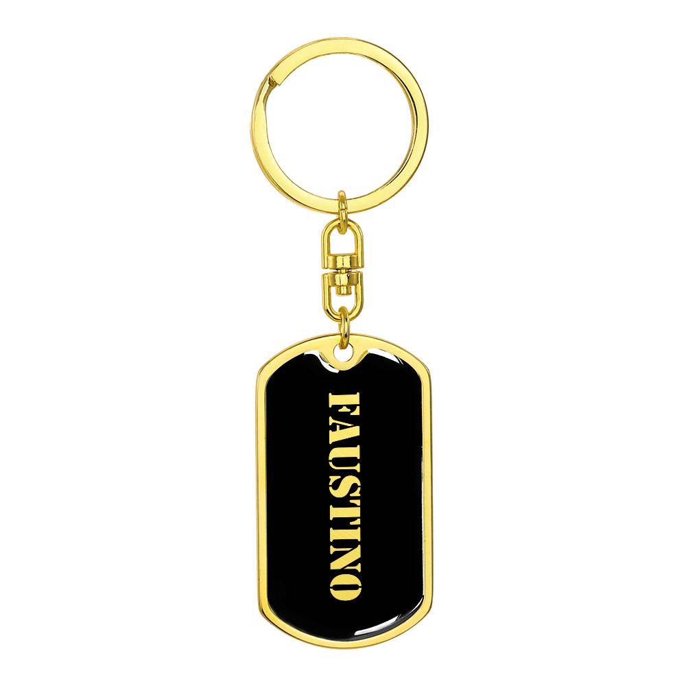 Faustino v2 - Luxury Dog Tag Keychain