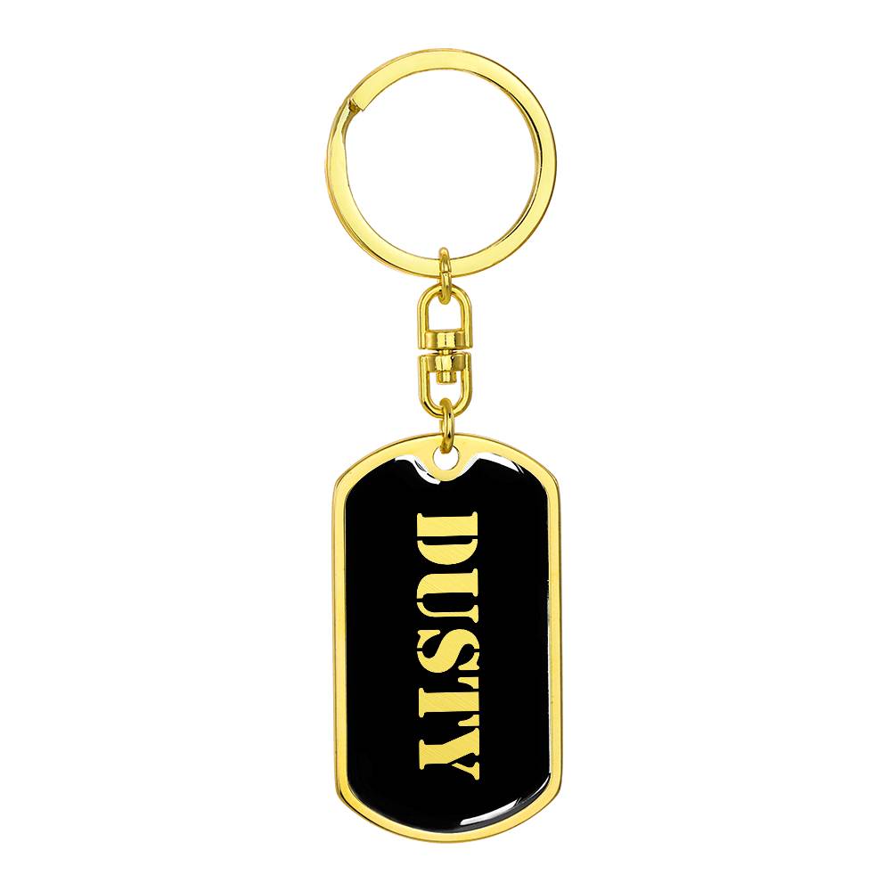 Dusty v2 - Luxury Dog Tag Keychain