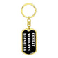 Combat Veteran's Daughter v3 - Luxury Dog Tag Keychain