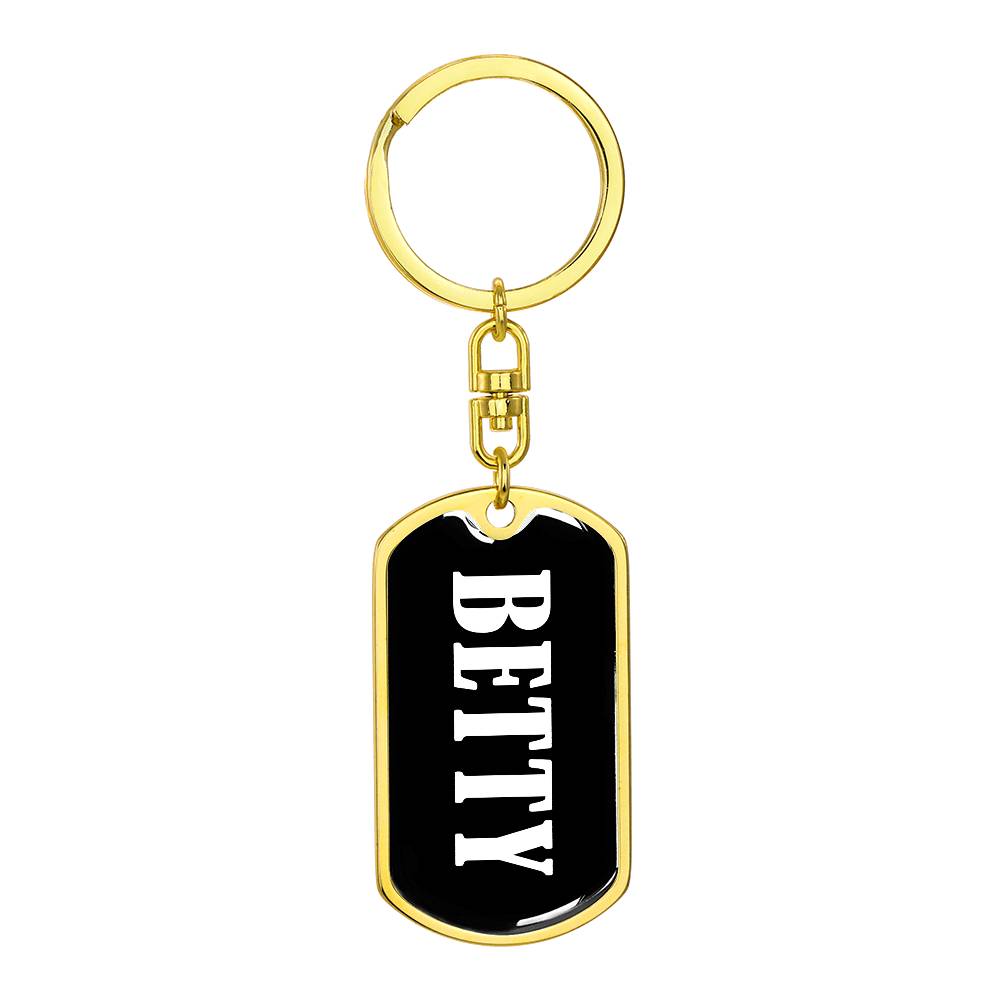 Betty v01w - Luxury Dog Tag Keychain