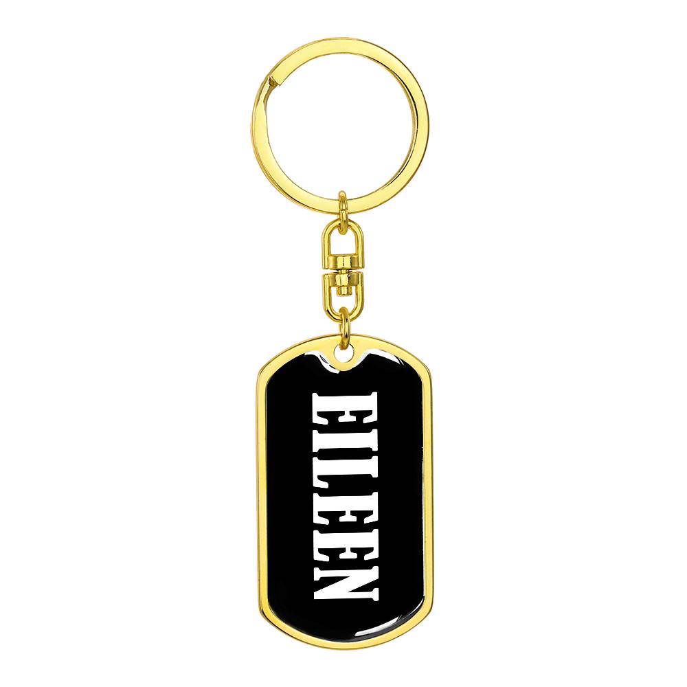 Eileen v01w - Luxury Dog Tag Keychain