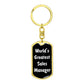 World's Greatest Sales Manager v3 - Luxury Dog Tag Keychain