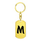 Initial M v1b - Luxury Dog Tag Keychain