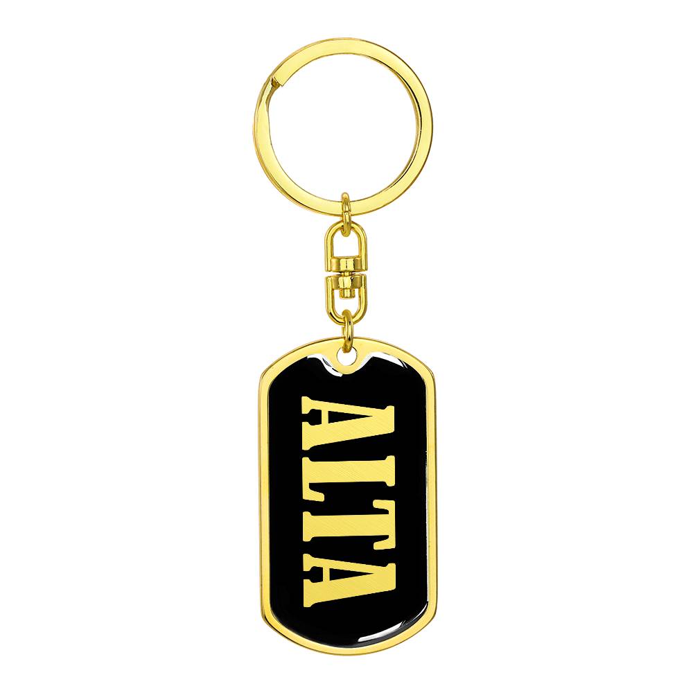 Alta v02 - Luxury Dog Tag Keychain