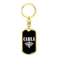 Carla v03a - Luxury Dog Tag Keychain