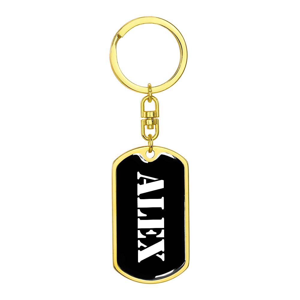 Alex v2 - Luxury Dog Tag Keychain