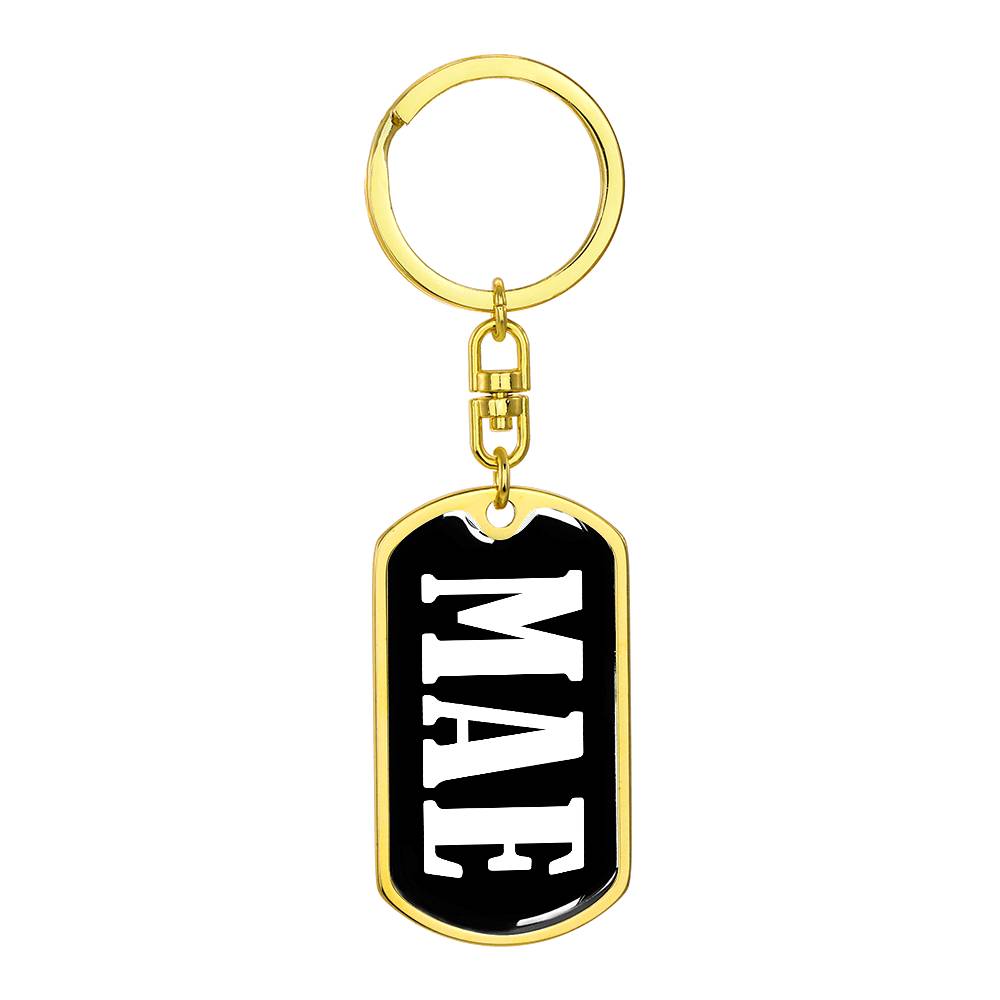 Mae v01w - Luxury Dog Tag Keychain