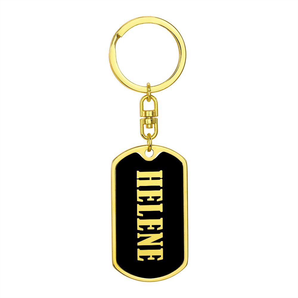 Helene v02 - Luxury Dog Tag Keychain