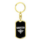 Kristin v03a - Luxury Dog Tag Keychain