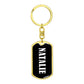 Natalie v01w - Luxury Dog Tag Keychain