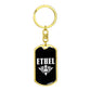 Ethel v03a - Luxury Dog Tag Keychain