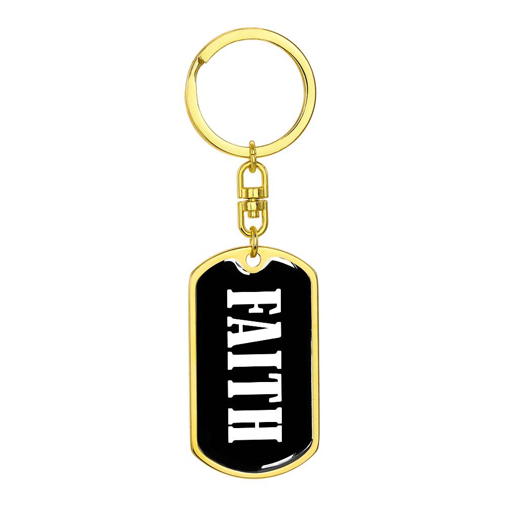 Faith v03 - Luxury Dog Tag Keychain