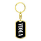 Viola v01w - Luxury Dog Tag Keychain