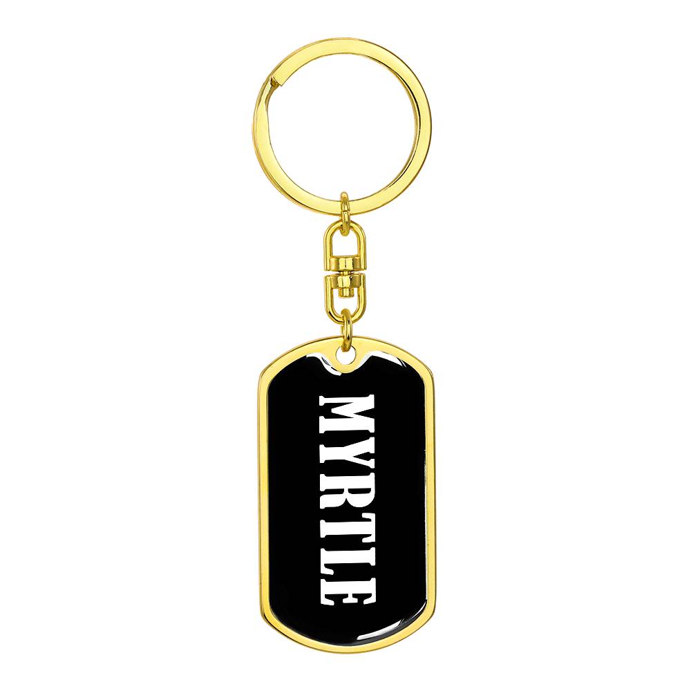 Myrtle v01w - Luxury Dog Tag Keychain