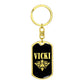 Vicki v02a - Luxury Dog Tag Keychain