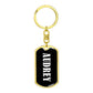 Audrey v01w - Luxury Dog Tag Keychain