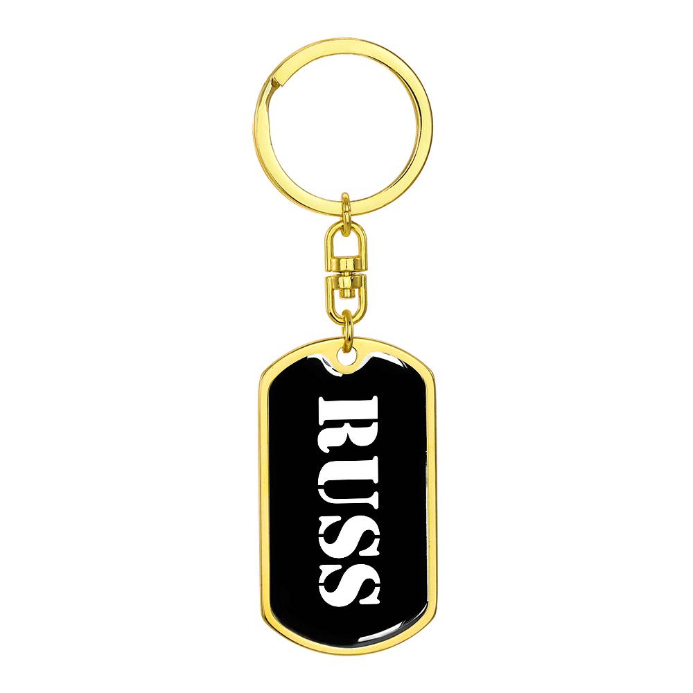 Russ v3 - Luxury Dog Tag Keychain