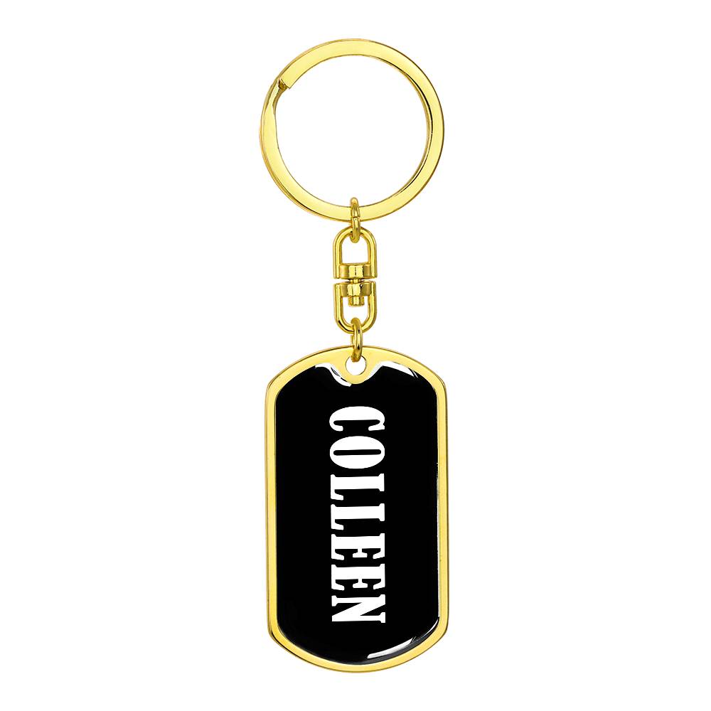 Colleen v01w - Luxury Dog Tag Keychain