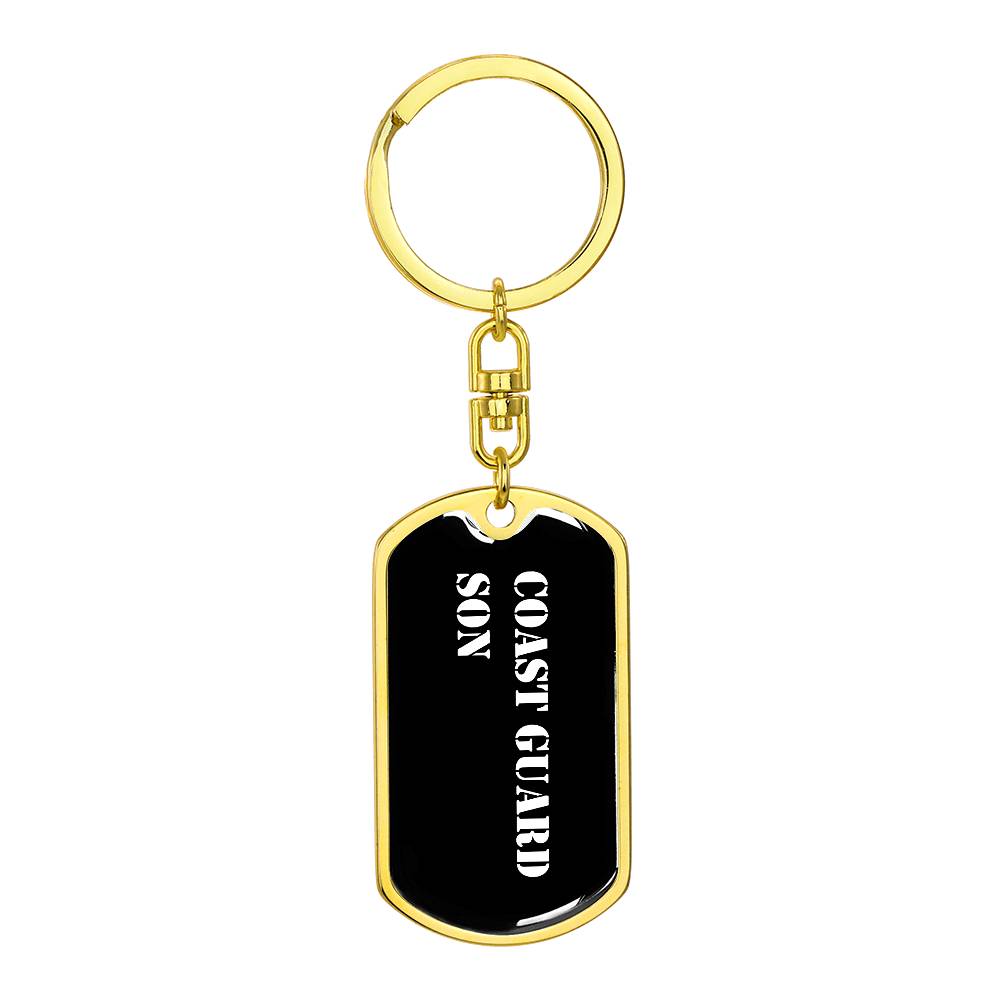 Coast Guard Son v3 - Luxury Dog Tag Keychain