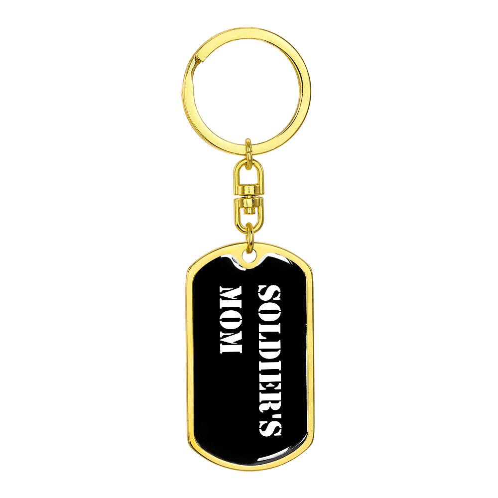 Soldier's Mom v3 - Luxury Dog Tag Keychain