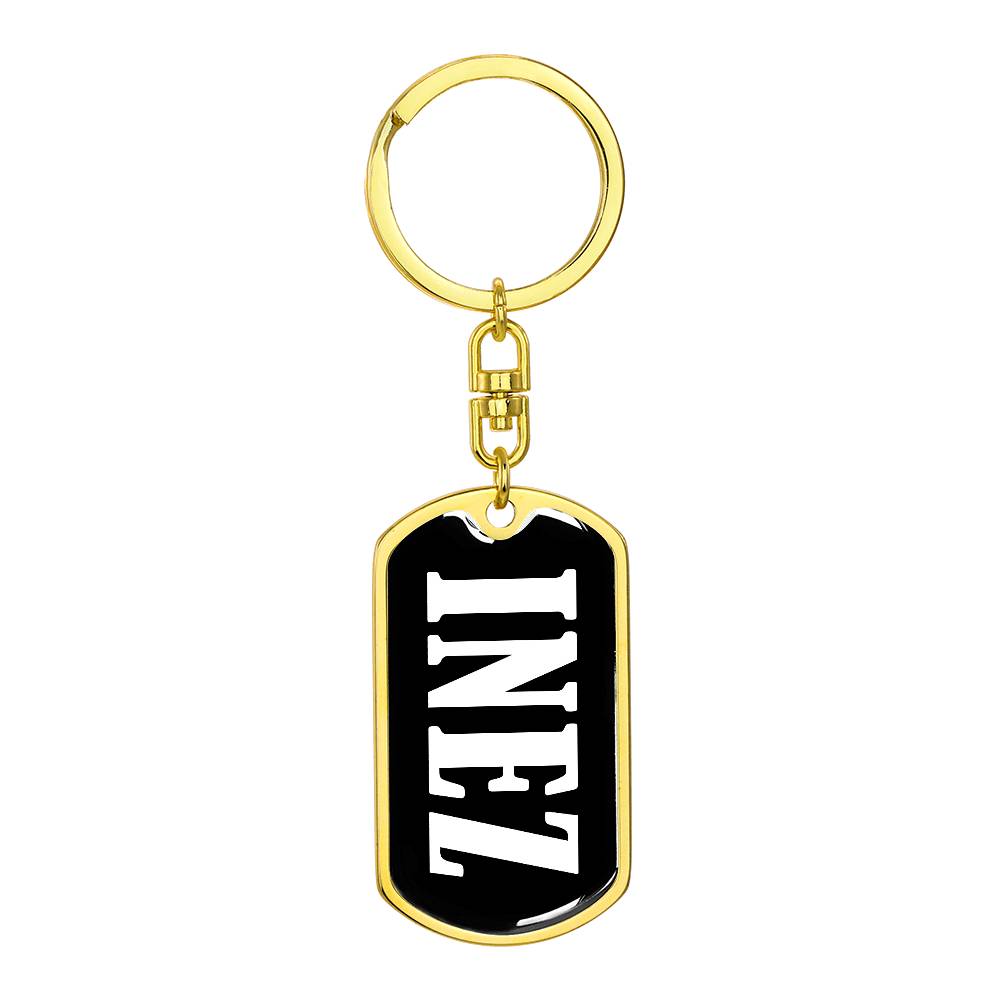 Inez v01w - Luxury Dog Tag Keychain