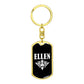 Ellen v03a - Luxury Dog Tag Keychain