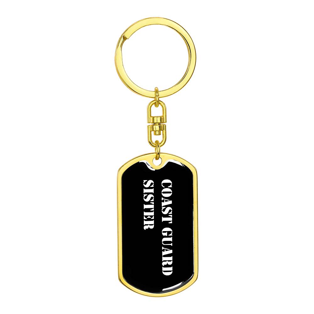Coast Guard Sister v3 - Luxury Dog Tag Keychain