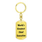 World's Greatest Chief Executive - Luxury Dog Tag Keychain