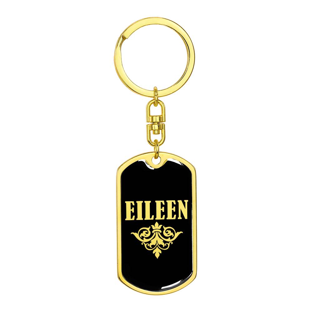 Eileen v02a - Luxury Dog Tag Keychain