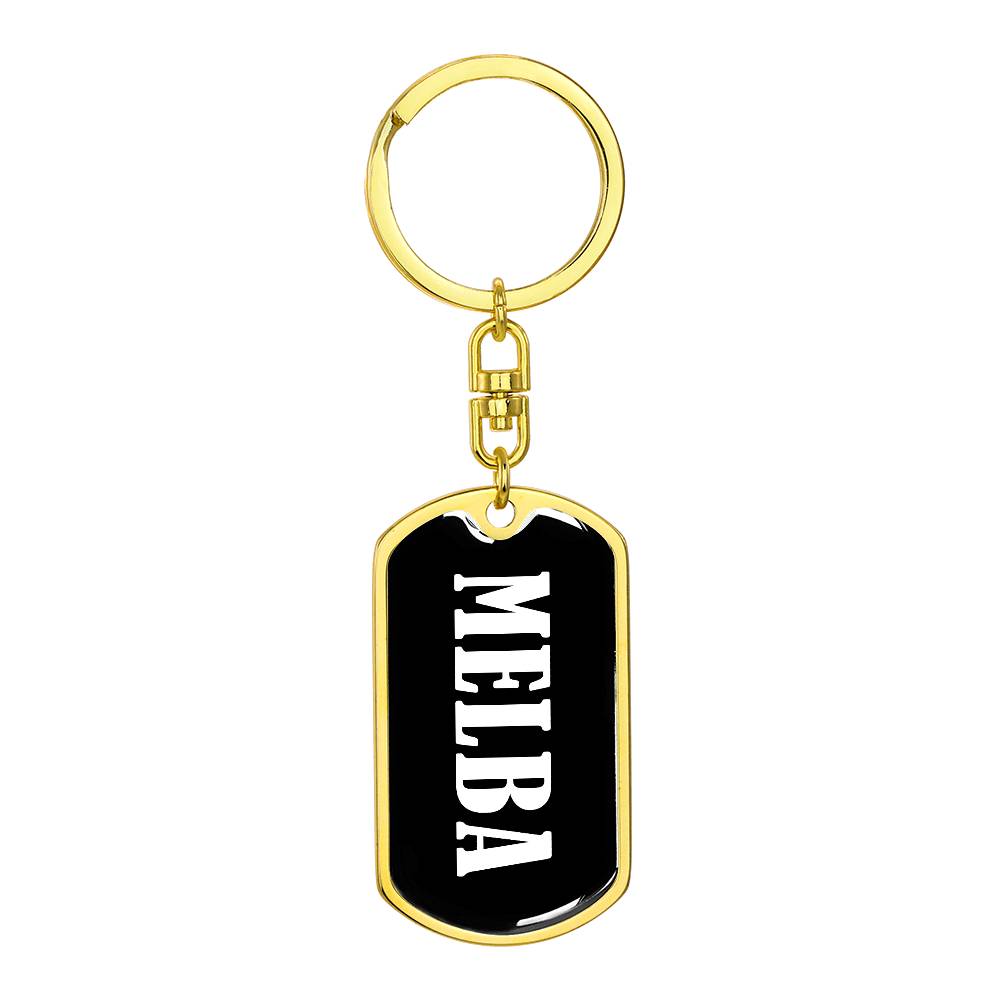 Melba v03 - Luxury Dog Tag Keychain
