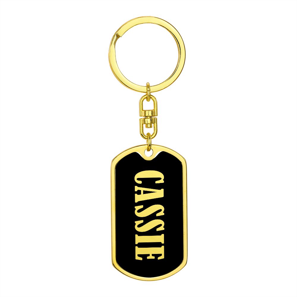 Cassie v02 - Luxury Dog Tag Keychain