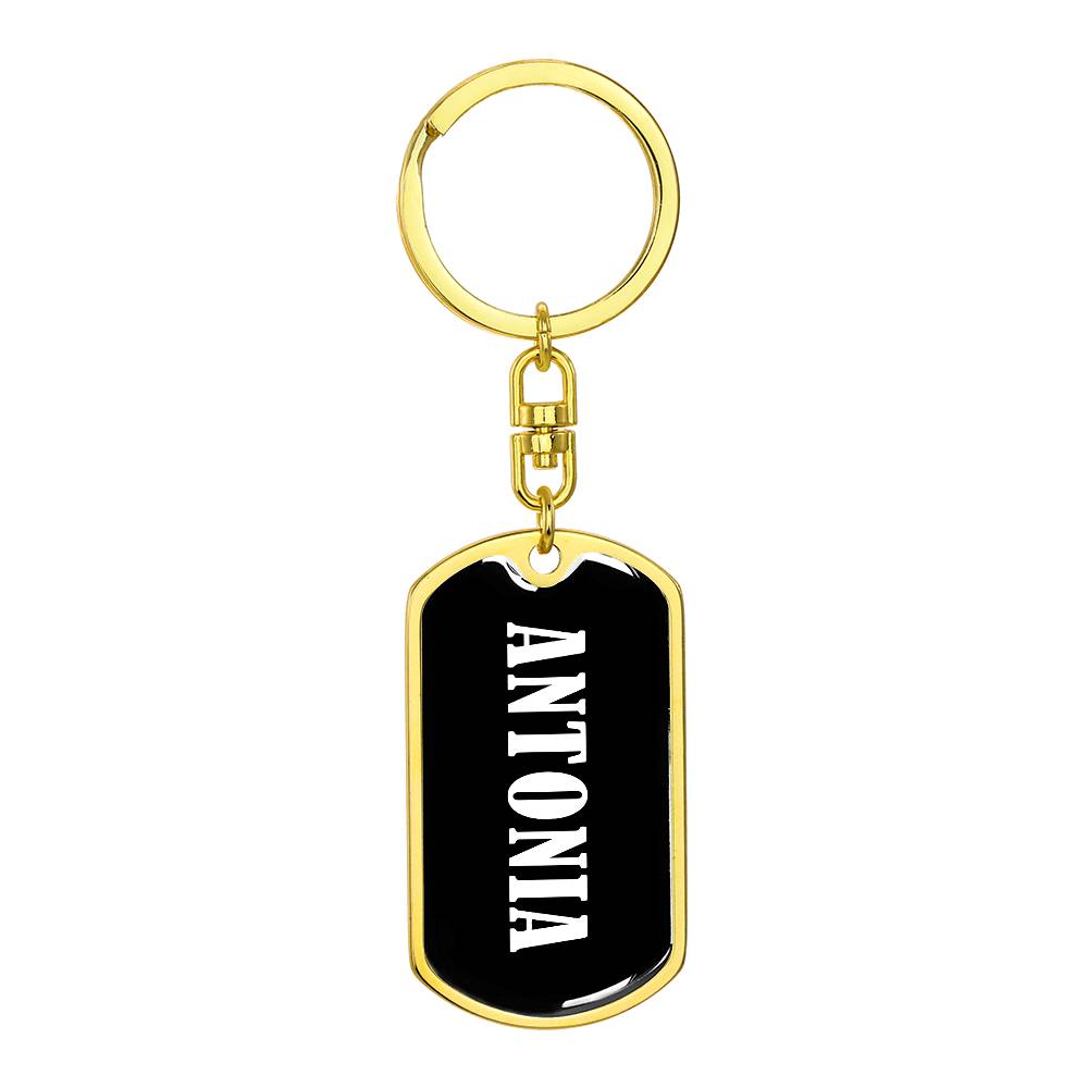 Antonia v03 - Luxury Dog Tag Keychain