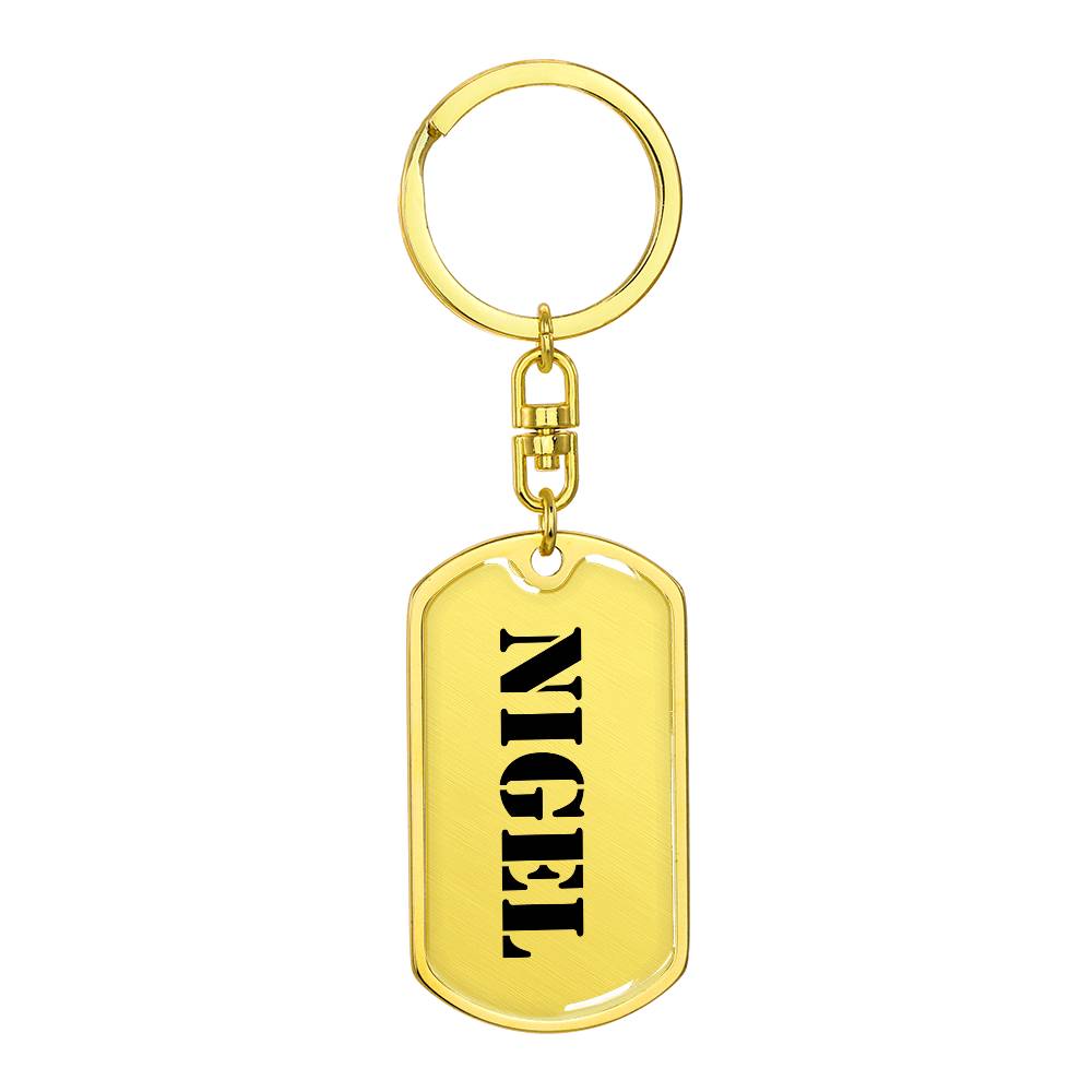 Nigel - Luxury Dog Tag Keychain