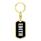 Edith v01w - Luxury Dog Tag Keychain