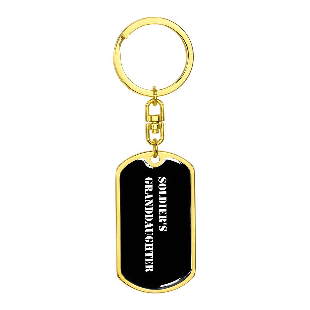 Soldier's Granddaughter v3 - Luxury Dog Tag Keychain