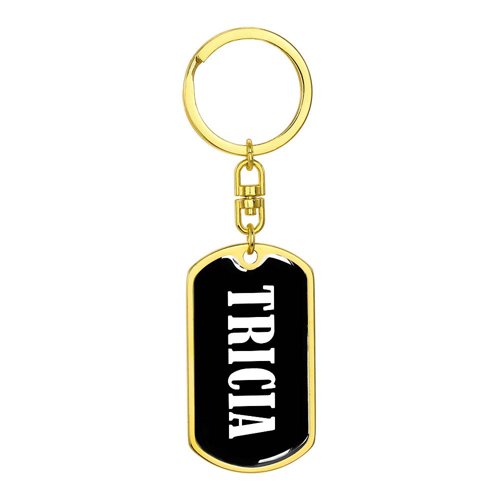 Tricia v03 - Luxury Dog Tag Keychain