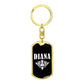 Diana v03a - Luxury Dog Tag Keychain