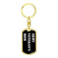 Army Veteran's Mom v3 - Luxury Dog Tag Keychain