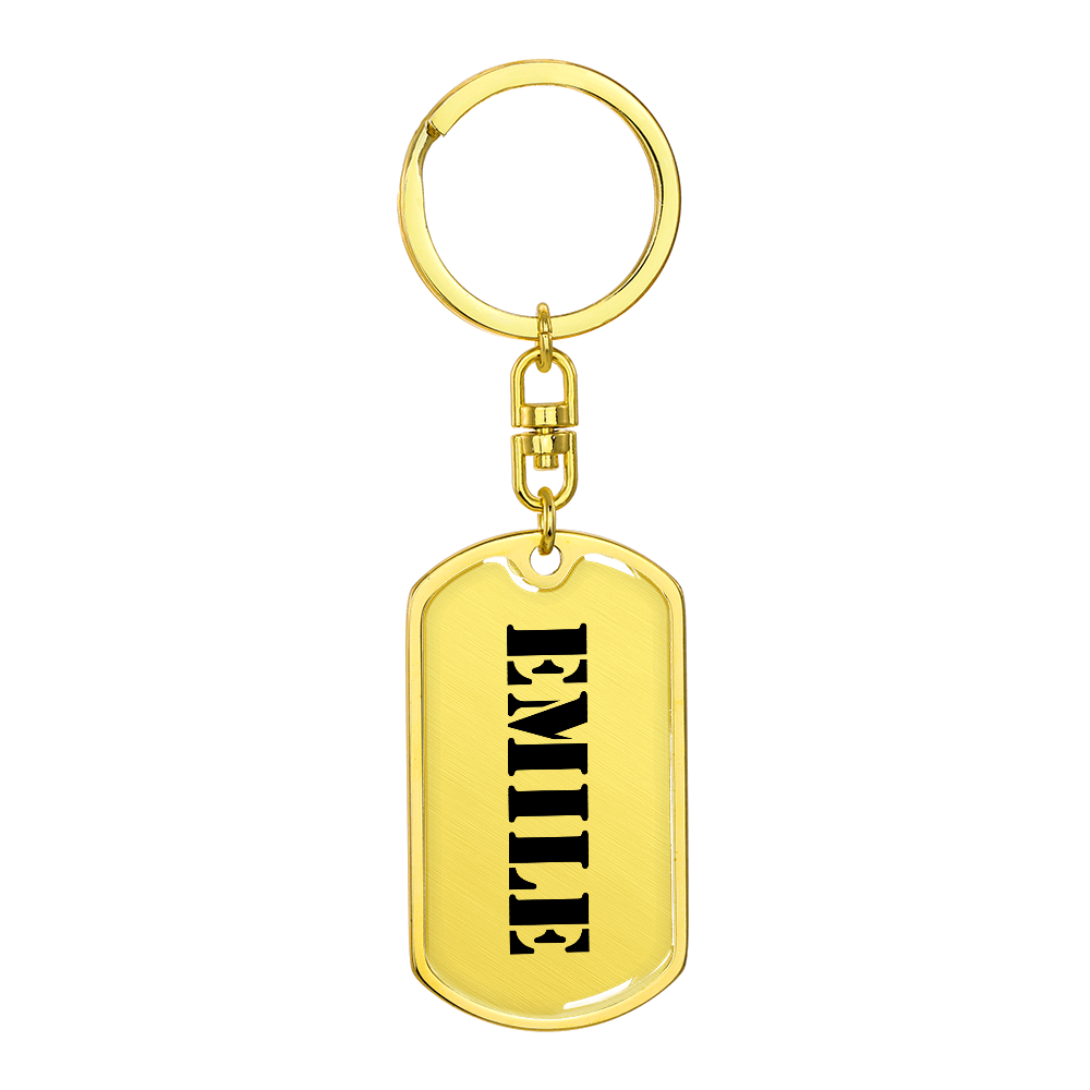 Emile - Luxury Dog Tag Keychain