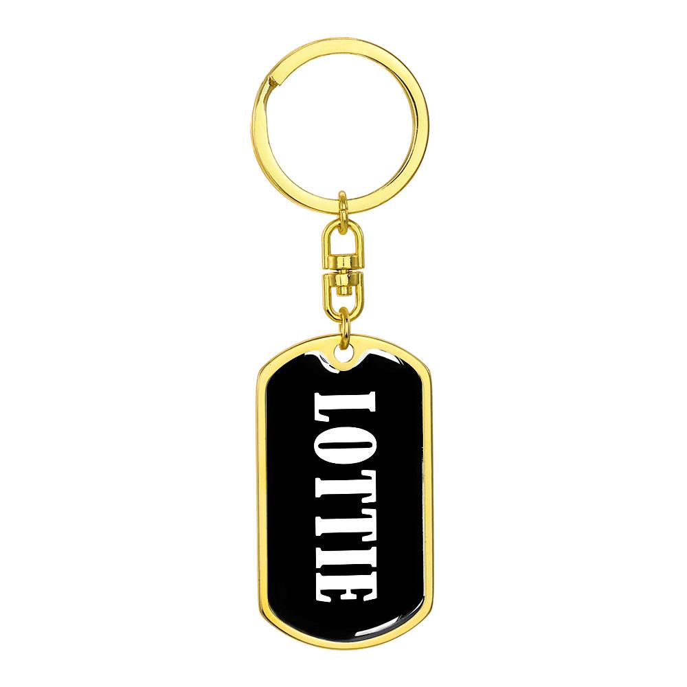 Lottie v03 - Luxury Dog Tag Keychain